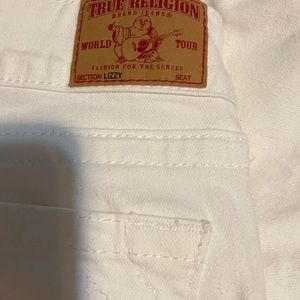 True religion capri white jeans